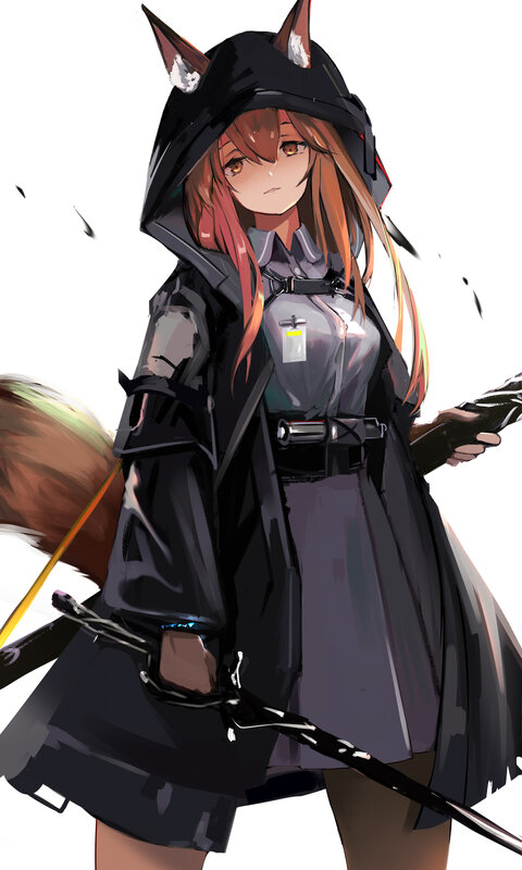 Fox-eared Girl with Sword — Black