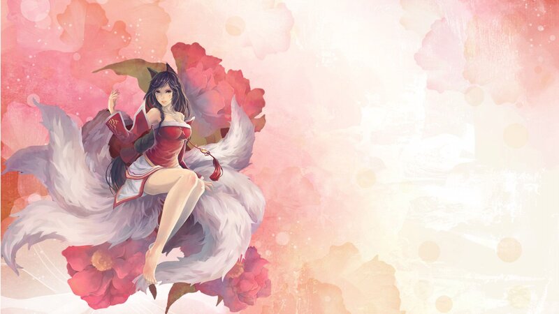 Fox-eared Girl with Tails — Pink