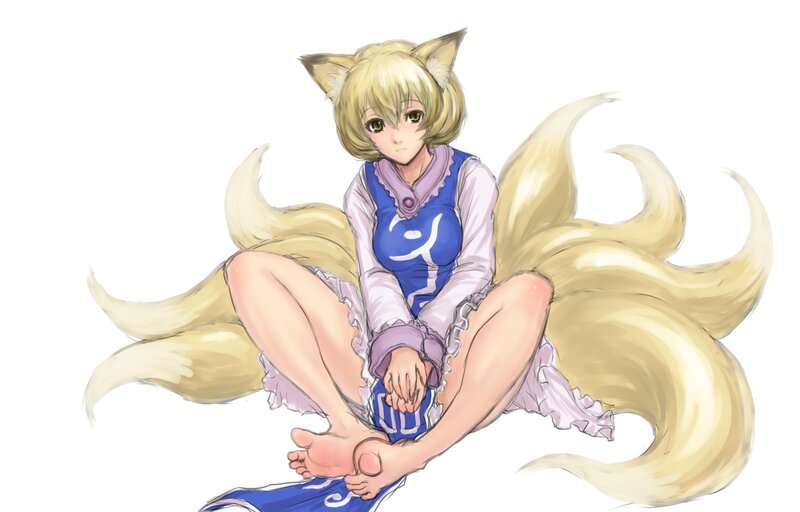 fox-eared girl with tails