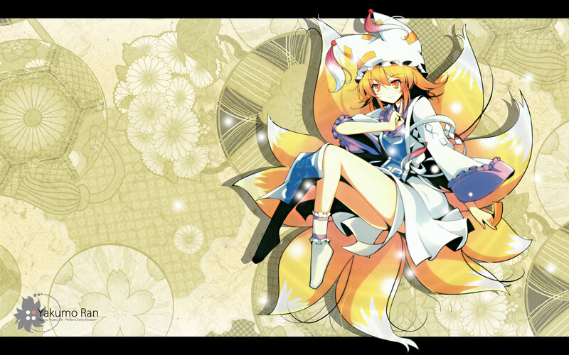 Fox-eared Girl with Tails — Yellow, Calm