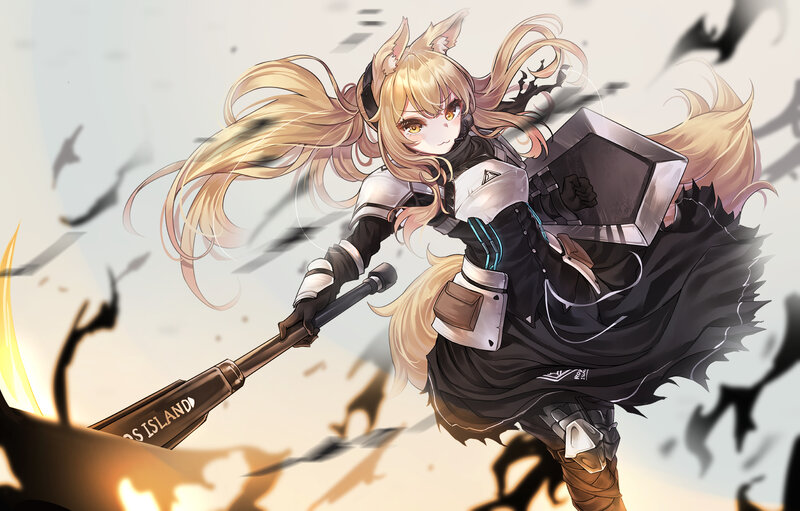 Fox-eared Girl with Weapon