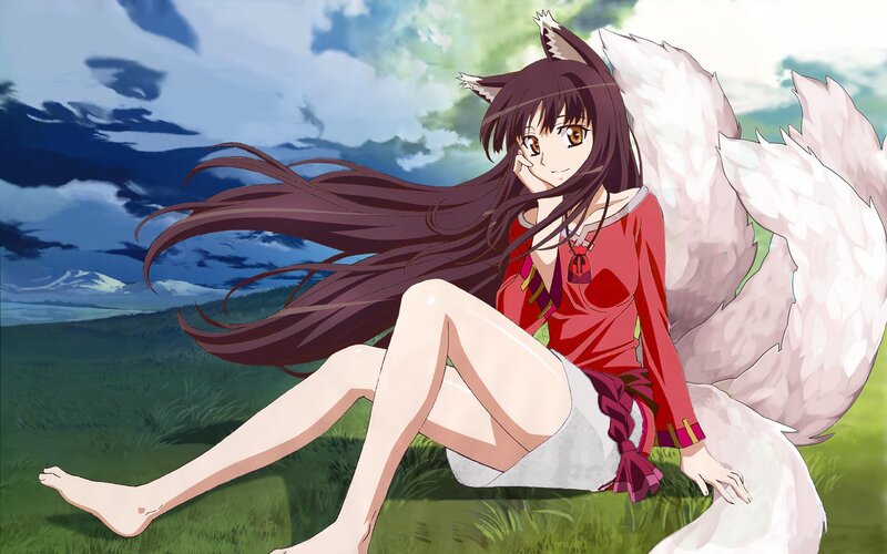 Fox-eared Girl with Wings