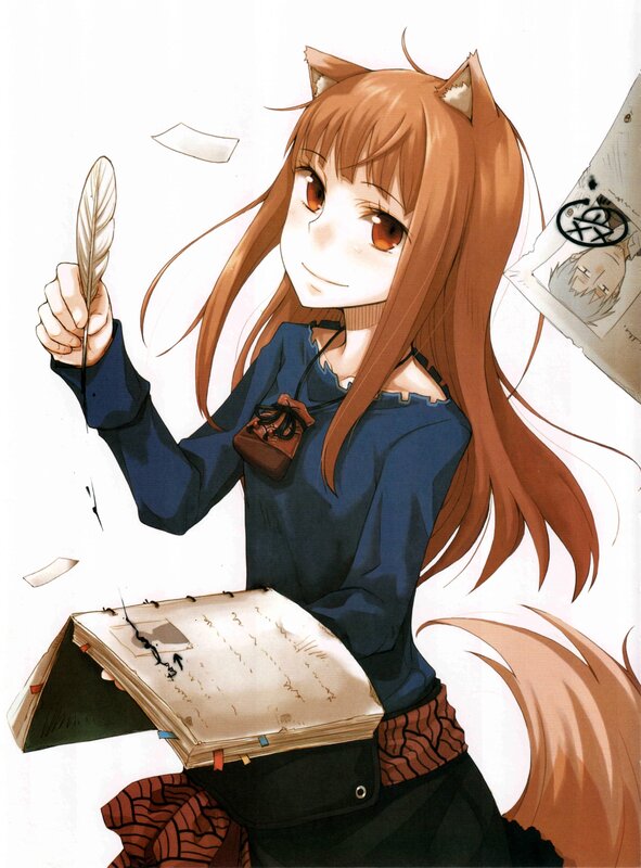 Fox-eared Girl Writing