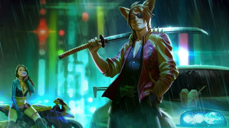 Fox-eared Man with Sword