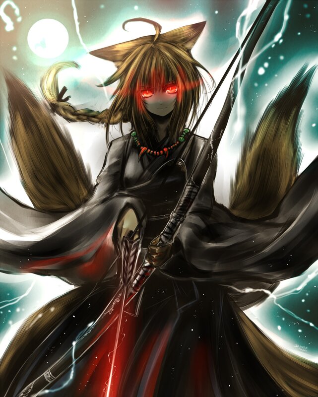 fox-eared warrior with bow