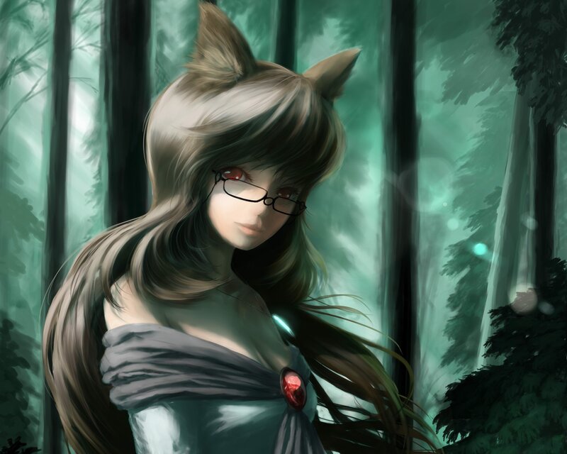 Fox-eared Woman in Forest