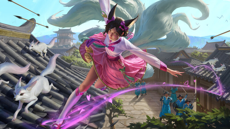 Fox-eared Woman in Pink