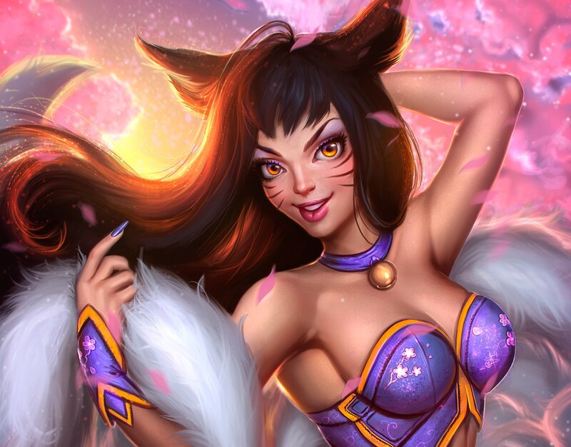 Fox-eared Woman in Purple