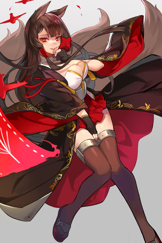 Fox-eared Woman in Red Cloak