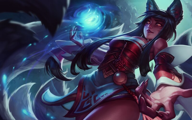 Fox-eared Woman with Magic — Blue