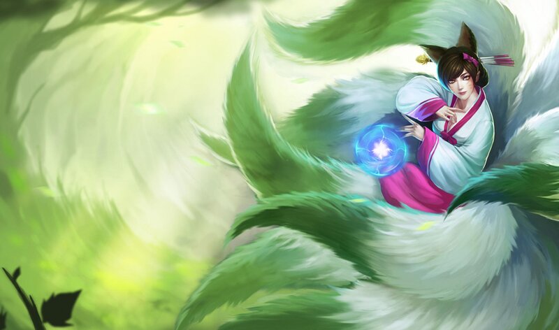Fox-eared Woman with Magic — Green