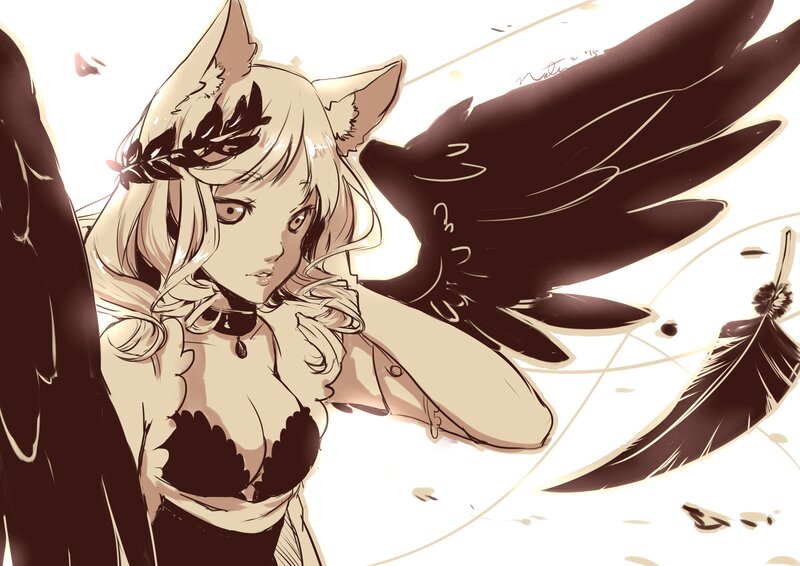 Fox-eared Woman with Wings — Brown