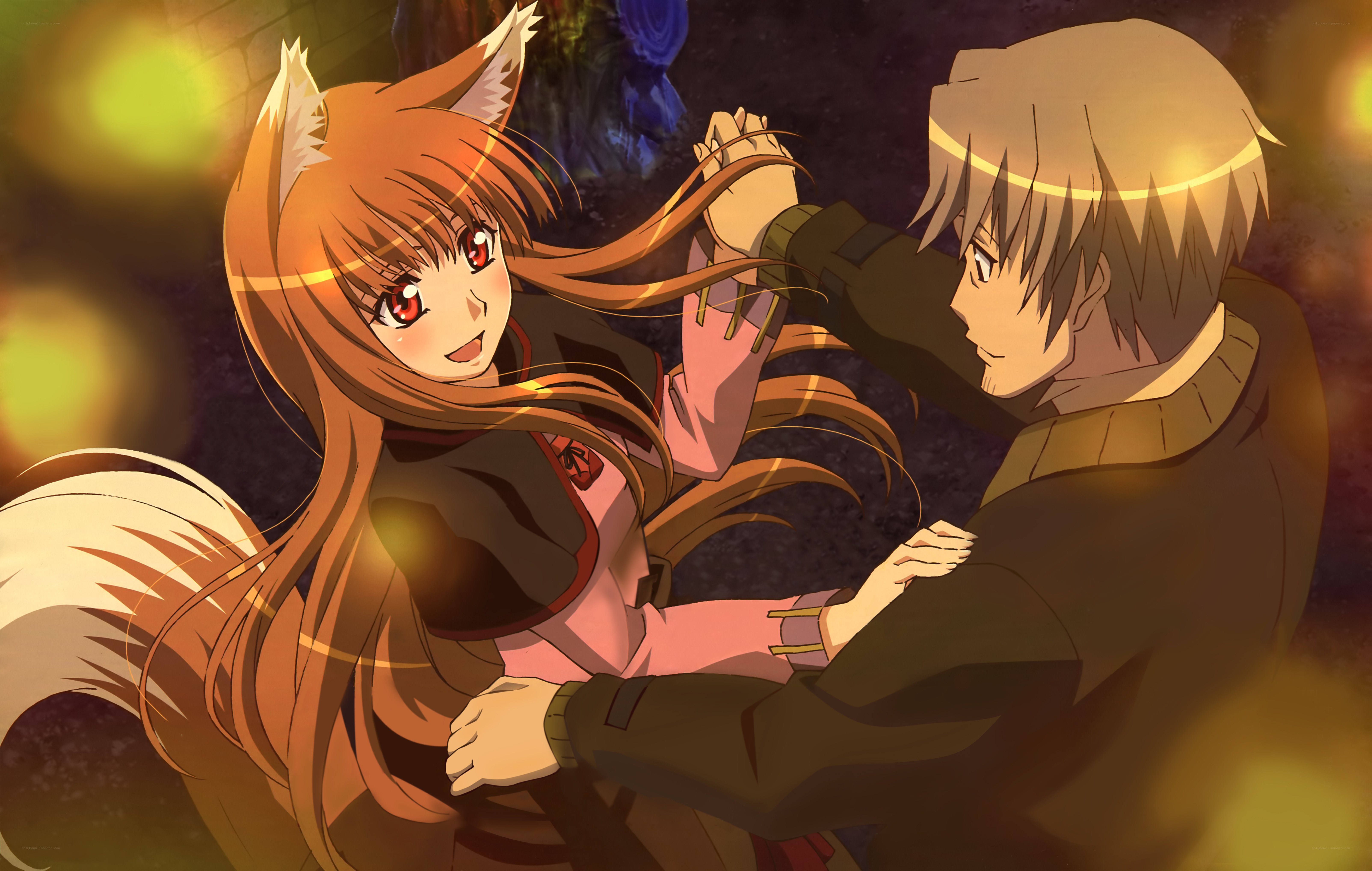 fox girl and boy dancing