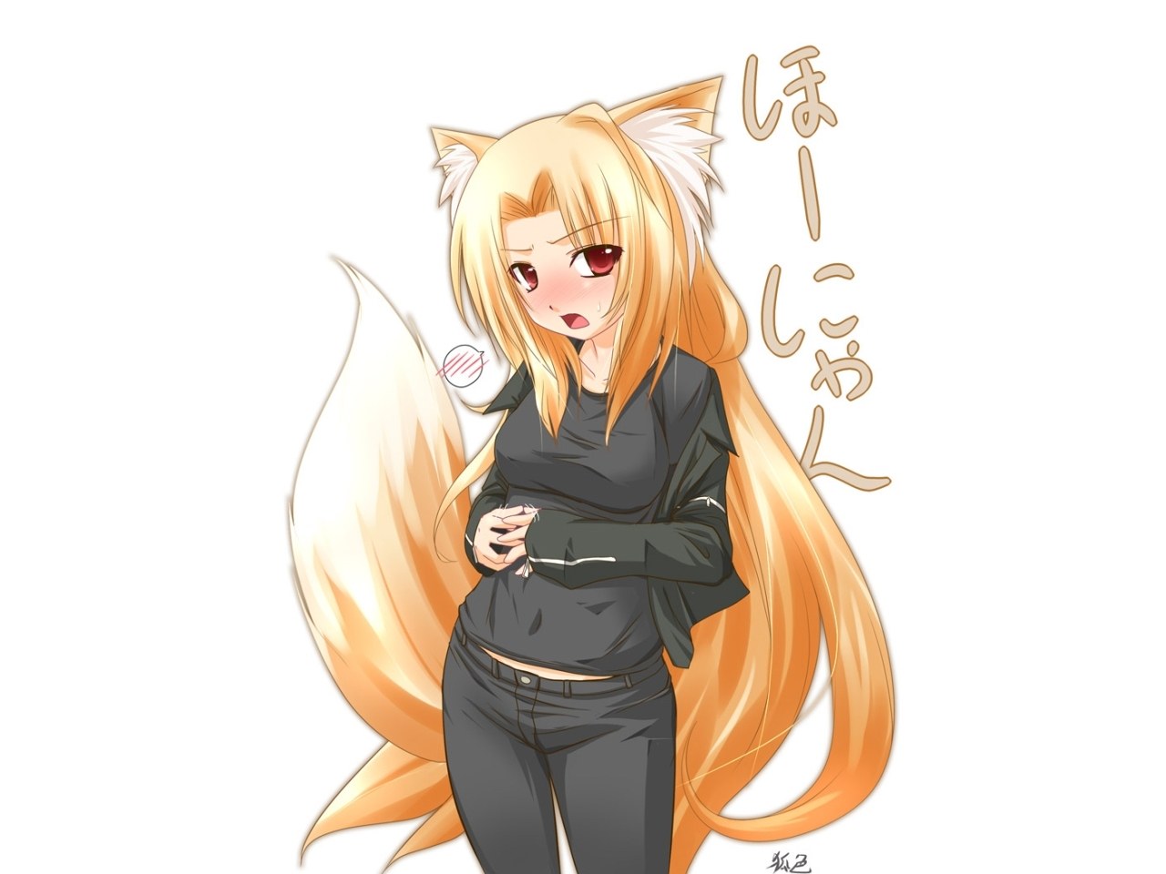 fox girl character art