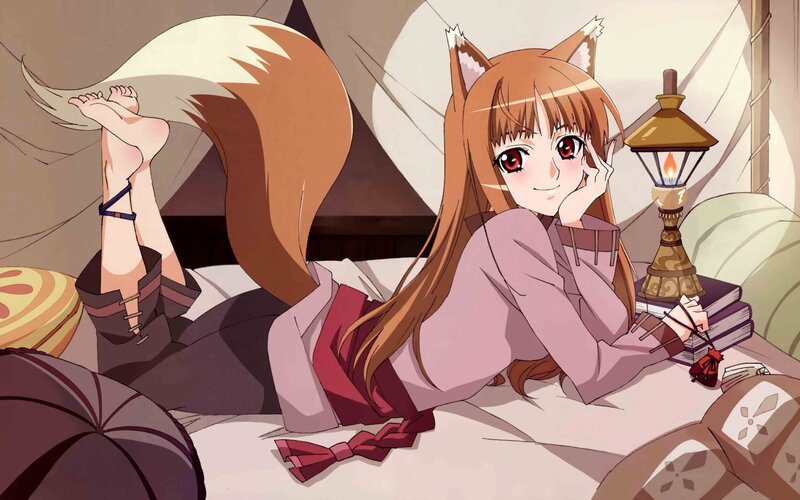 fox girl in a cozy room