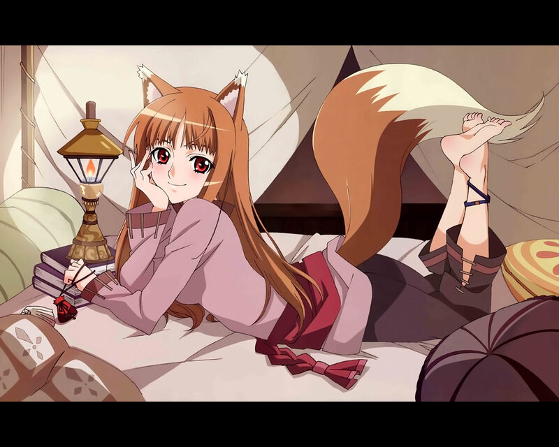 fox girl in a cozy room