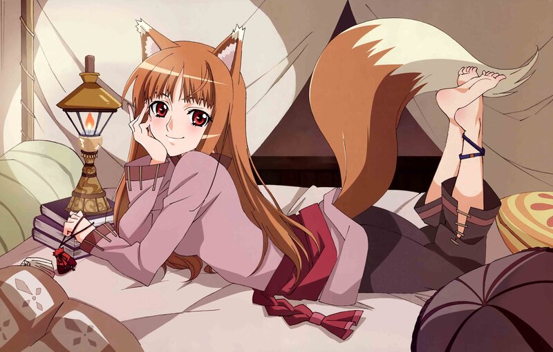fox girl in a cozy room