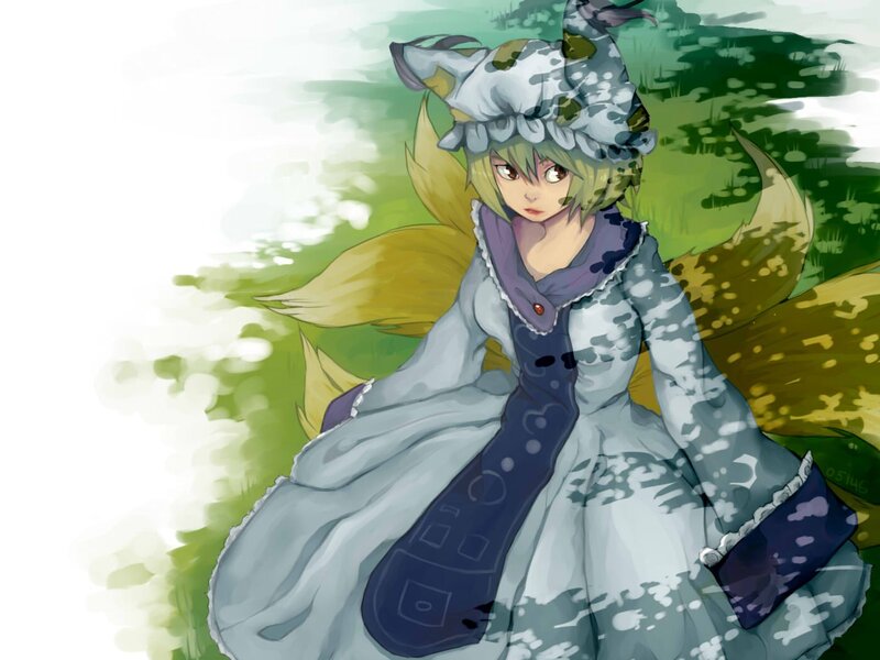 fox girl in a dress