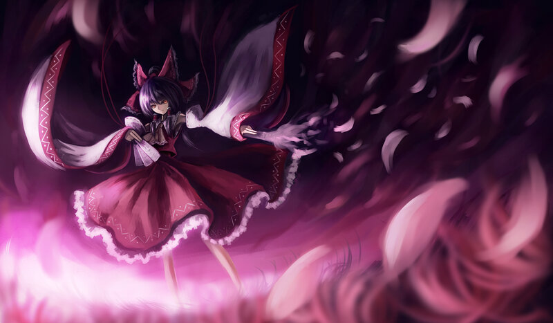 Fox girl in a red dress