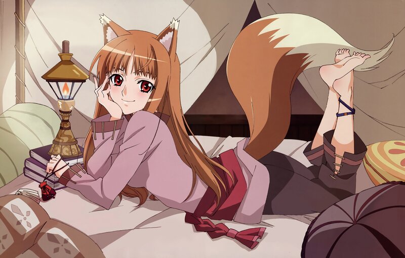 fox girl in a tent