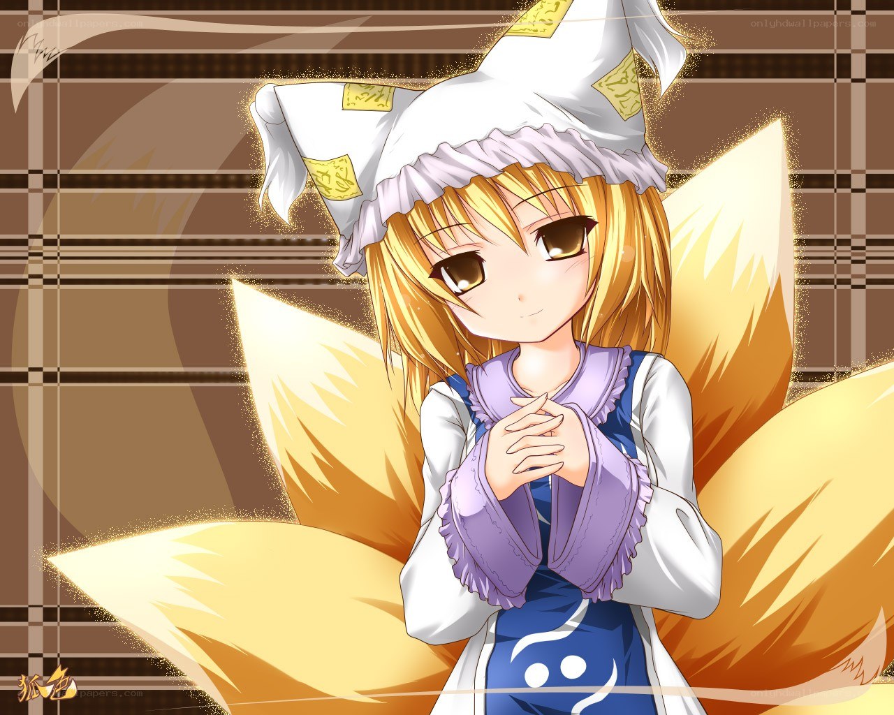 fox girl in a white hat