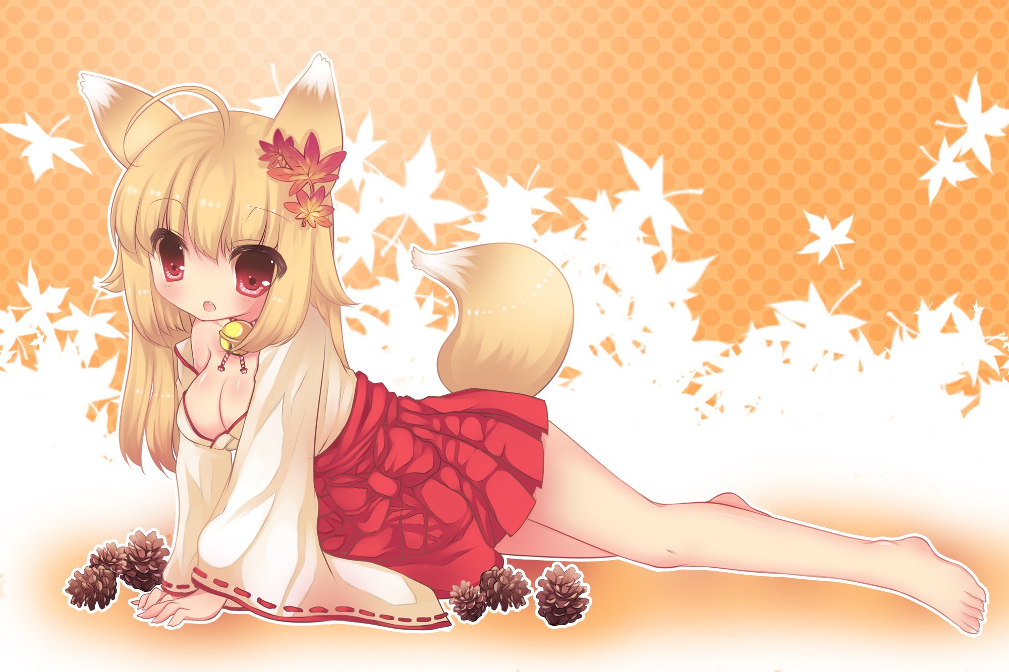 fox girl in autumn