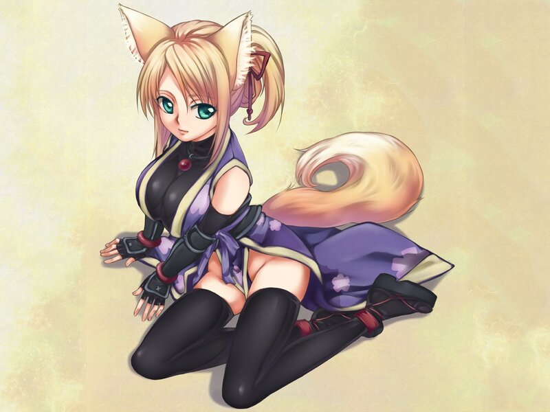 fox girl in purple outfit