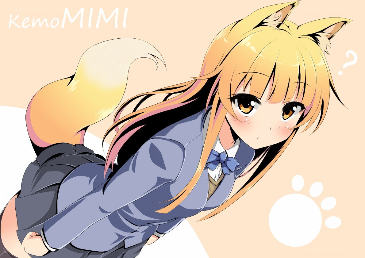 fox girl in school uniform