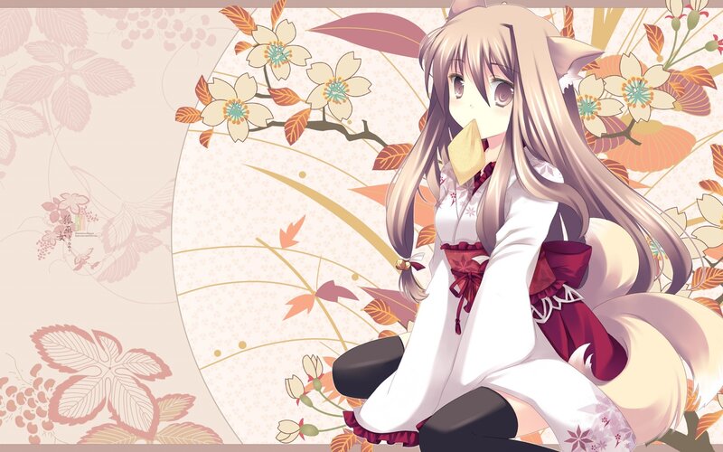 fox girl in traditional attire