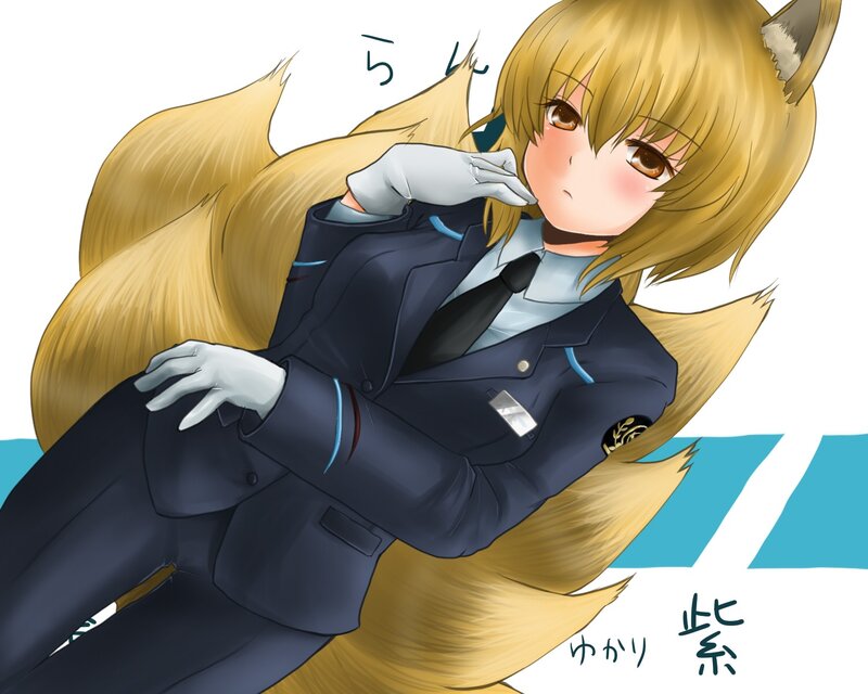 fox girl in uniform