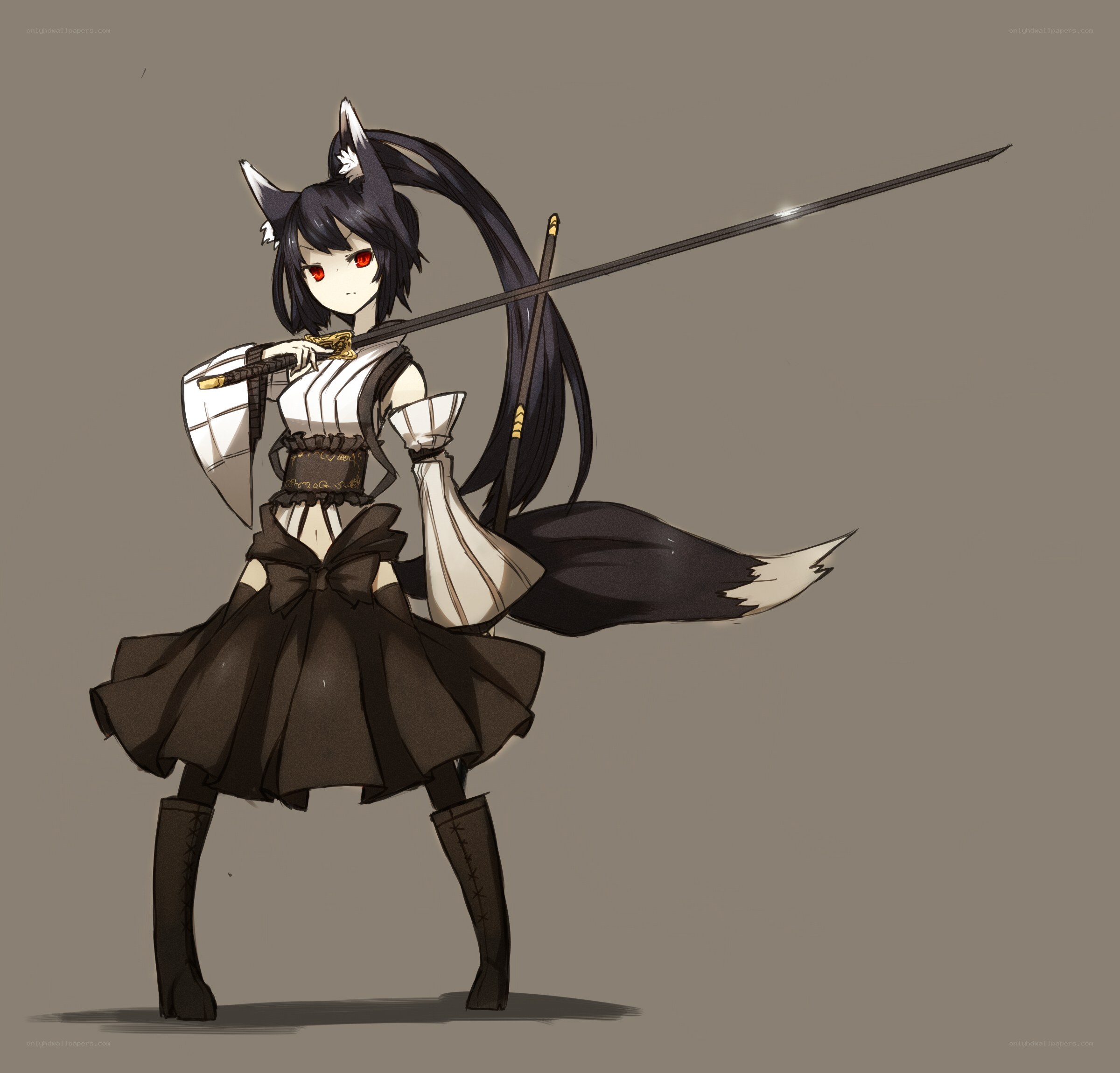 fox girl samurai warrior