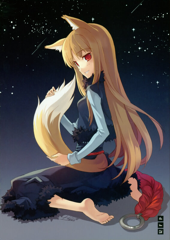 fox girl under the stars