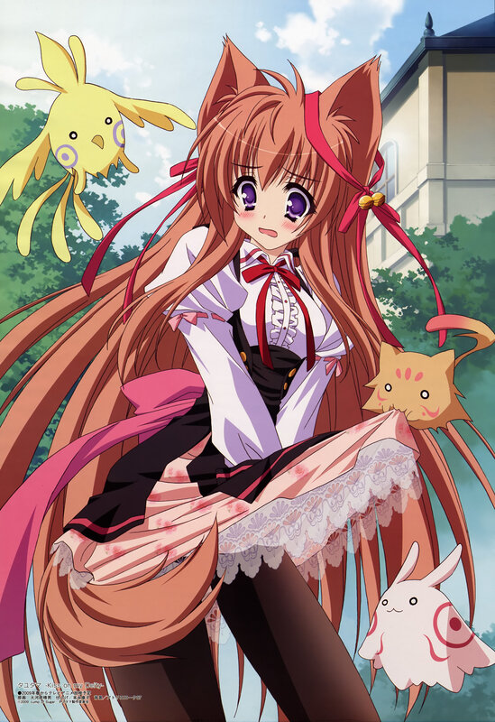 fox girl with animal companions