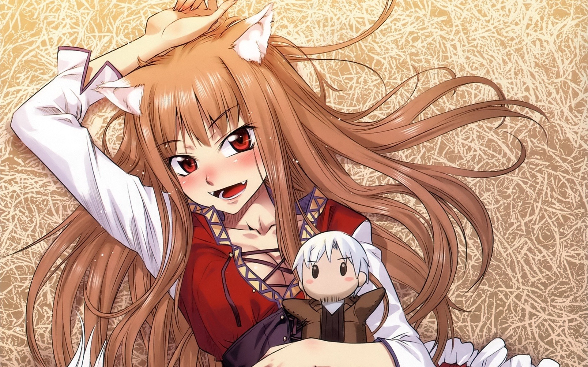 fox girl with doll