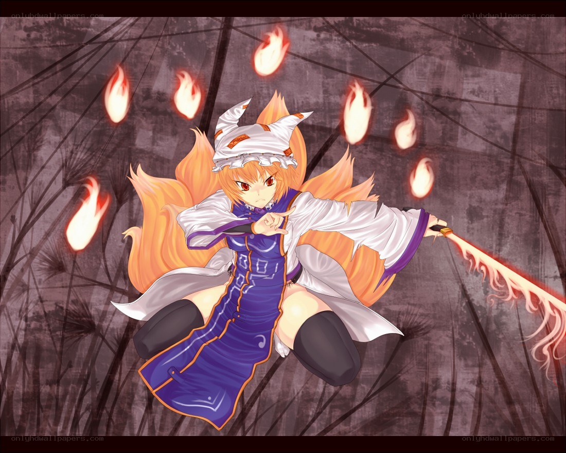 fox girl with fire magic