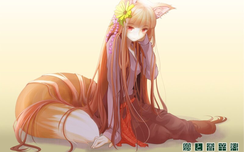fox girl with flower crown