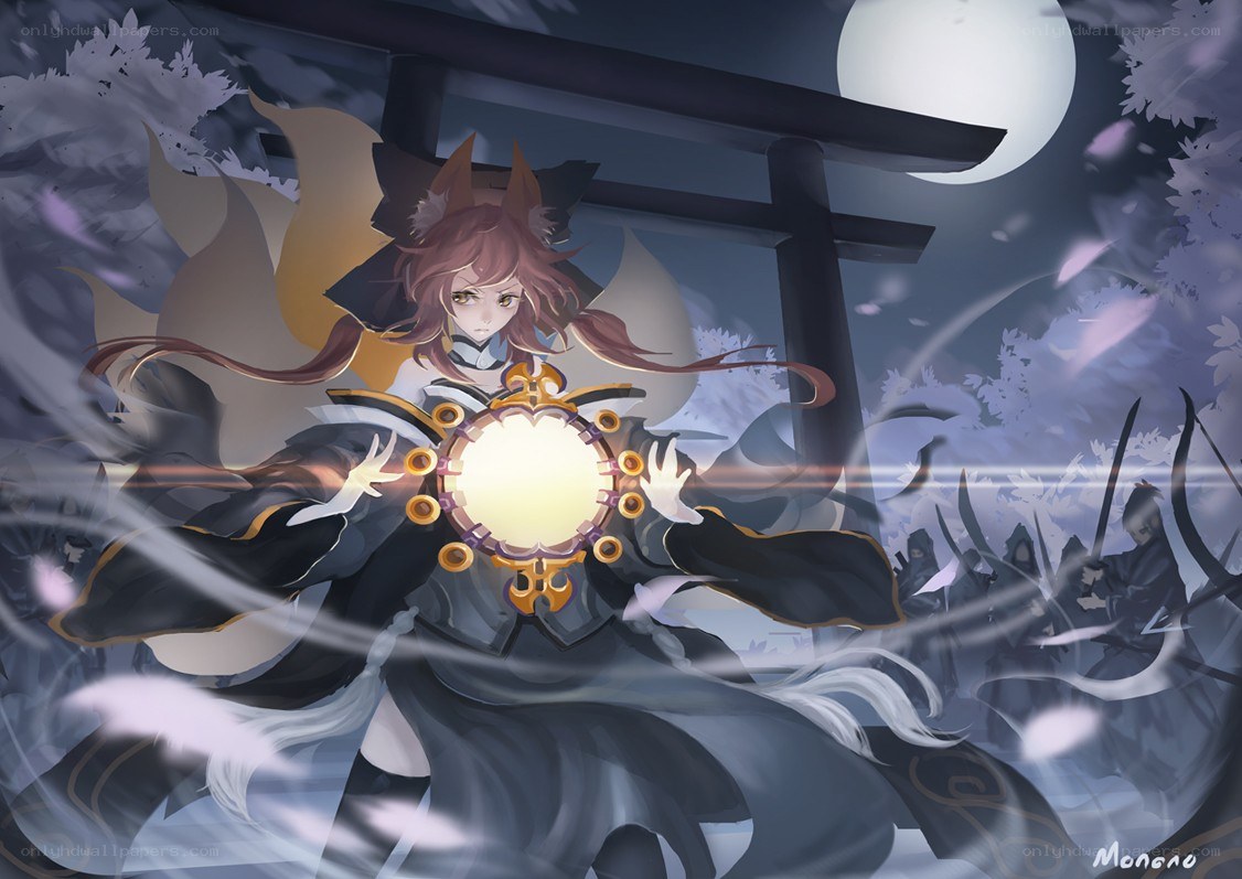Fox girl with glowing orb