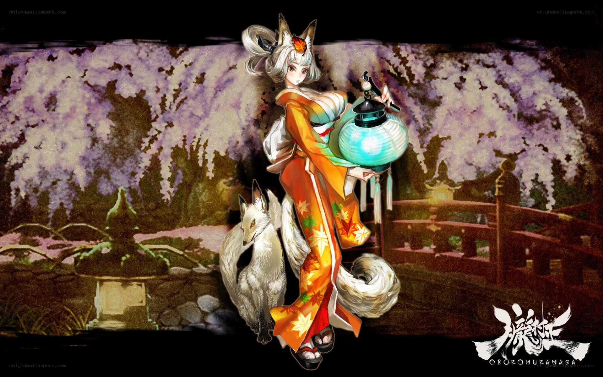 fox girl with lantern
