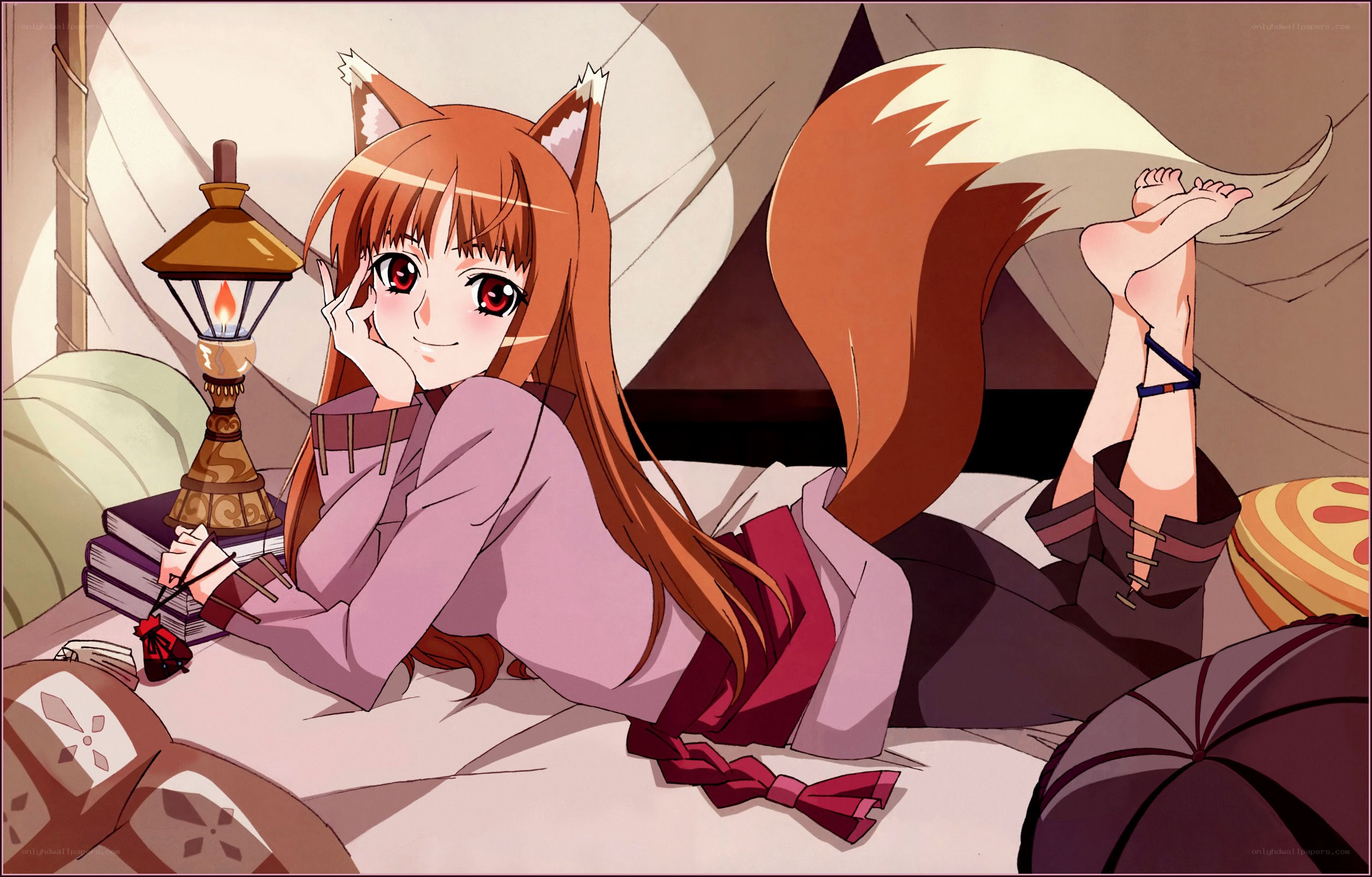 fox girl with lantern