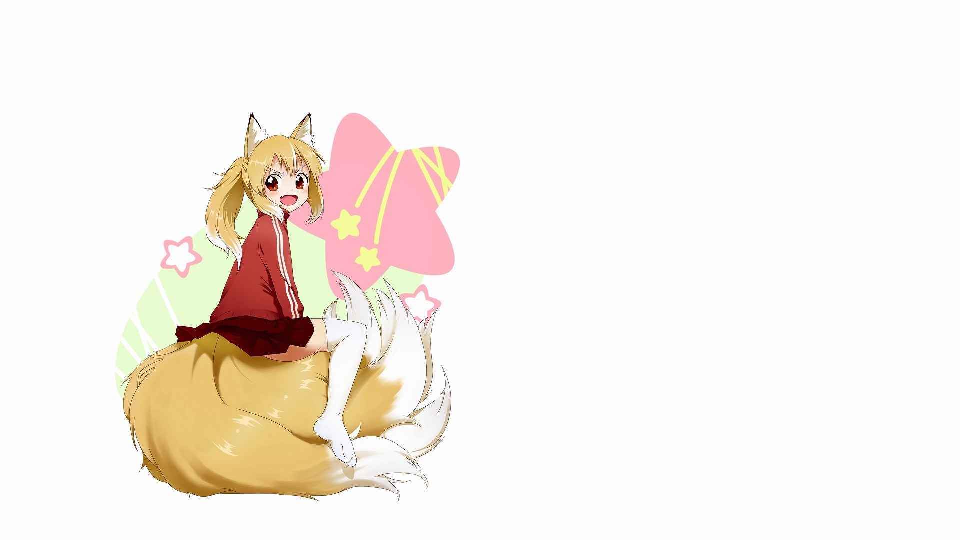 fox girl with large tail