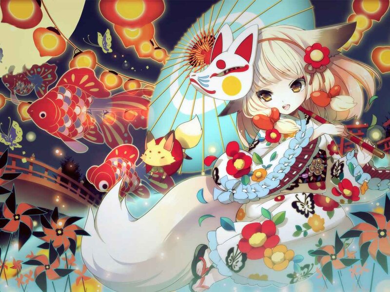 Fox Girl with Mask