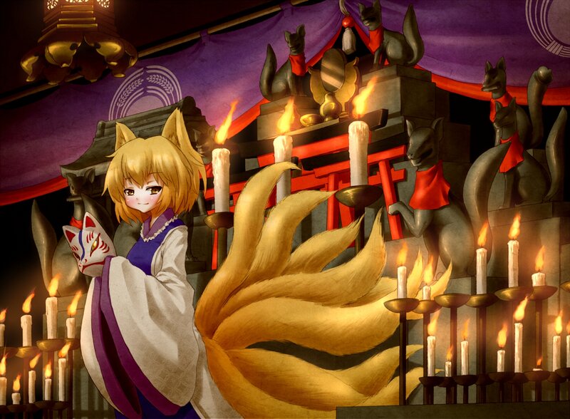 Fox Girl with Nine Tails — Purple