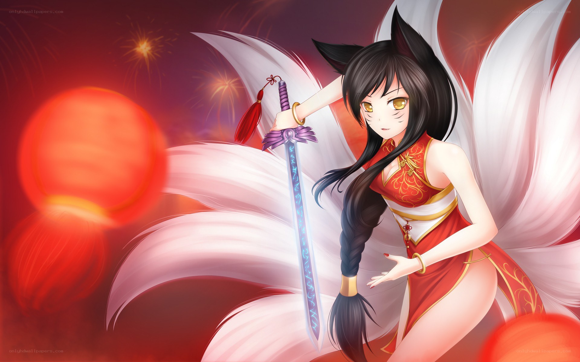 fox girl with sword