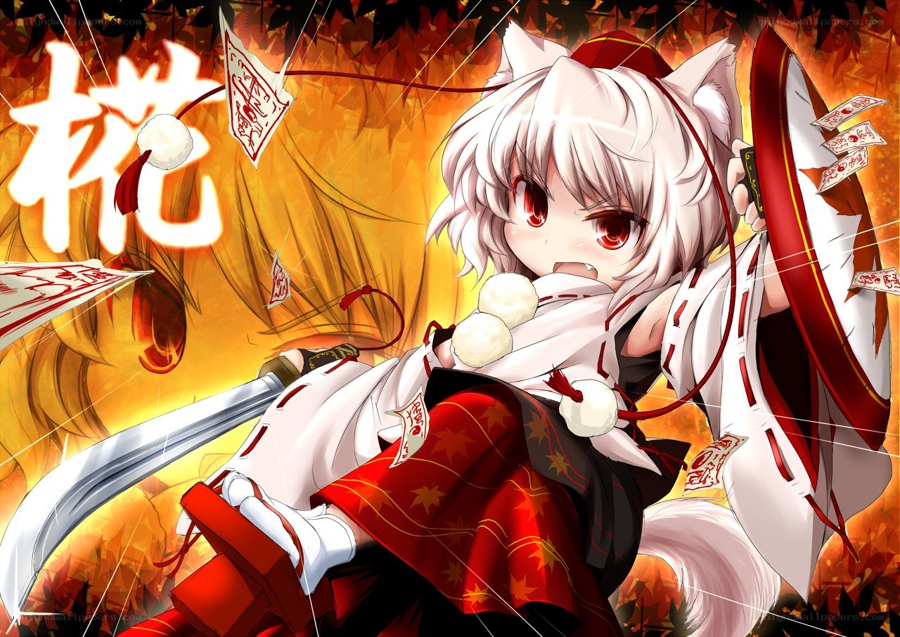 fox girl with sword and shield