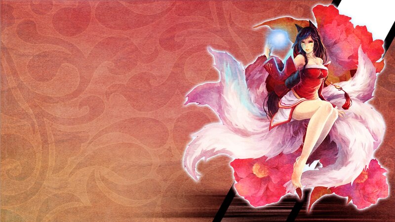 Fox Girl with Tails — Red
