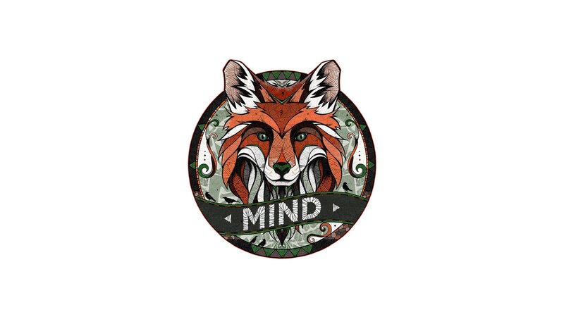 fox head logo design