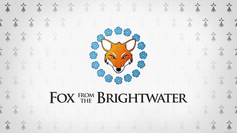 Fox Head with Flowers