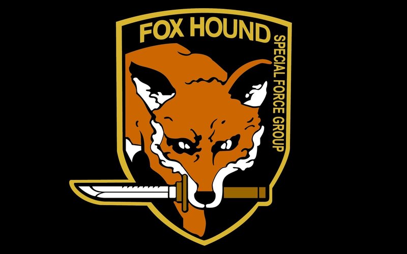 Fox Hound Emblem — Black, Aggressive