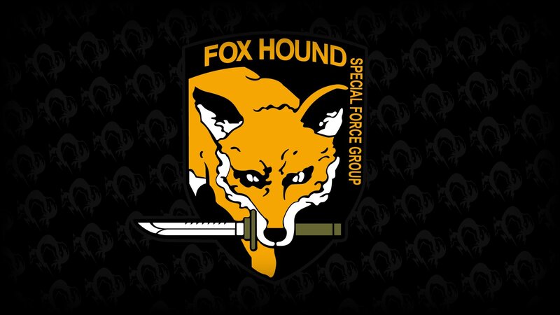 Fox Hound Logo — Black, Aggressive