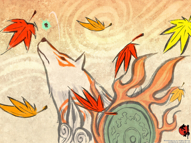 fox howling at autumn leaves
